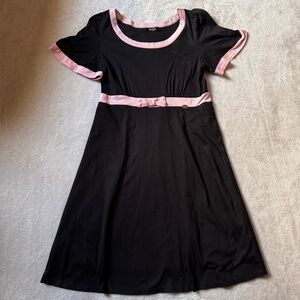 MILK Classy Pink and Black Ribbon Dress